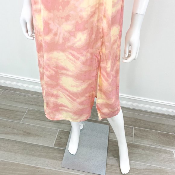 Intimately Free People Chasing Shadows Midi Slip Dress in Pink Wash Combo Size S - Picture 5 of 10